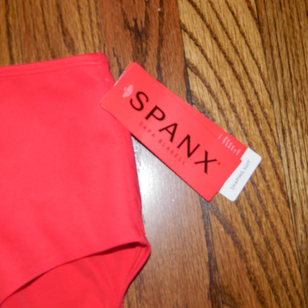 SPANX Coral Pink Strapless Tankini Swim Dress with High-Waist Briefs - Picture 2 of 4